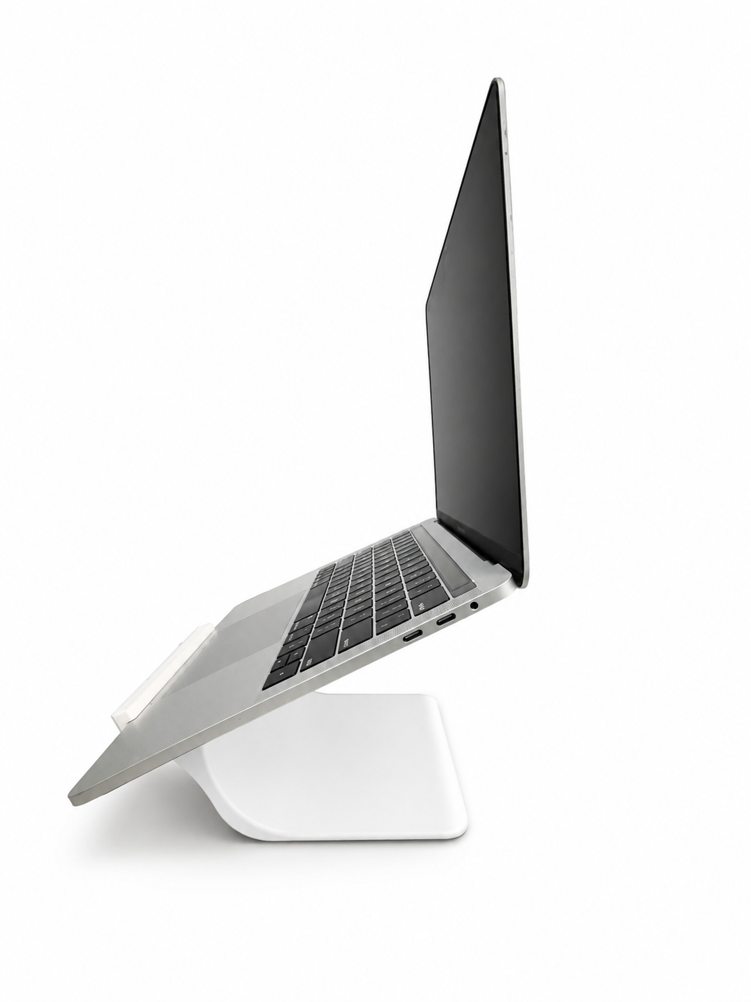 Laptop Stand for Desk – Ergonomic White MacBook Holder