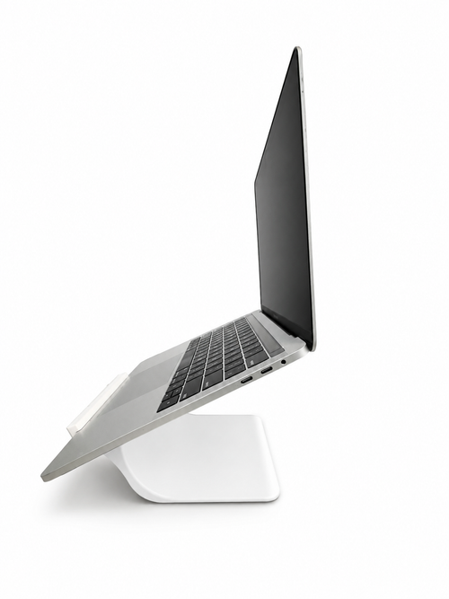 Laptop Stand for Desk – Ergonomic White MacBook Holder